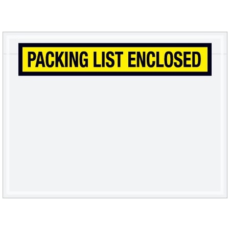 Bsc Preferred 6 3/4 x 5'' Yellow ''Packing List Enclosed'' Envelopes, 1000PK BUY00026503